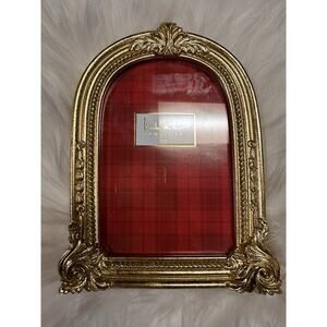 Nicole Miller Hollywood Regency Style Ornate Gold Arch 4x6 Picture Photo Frame